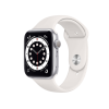 Apple Watch Series 6 | 44mm | Aluminium Case Zilver | Wit sportbandje | GPS | WiFi