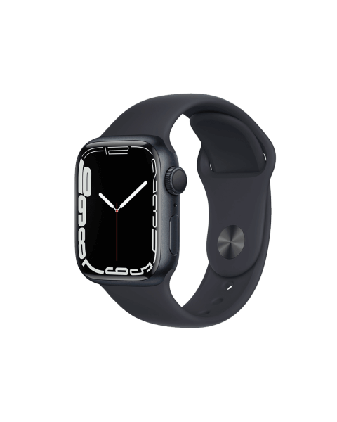 Refurbished Apple Watch Series 7 | 41mm | Aluminium Case Middernacht Blauw | Blauw sportbandje | GPS | WiFi + 4G