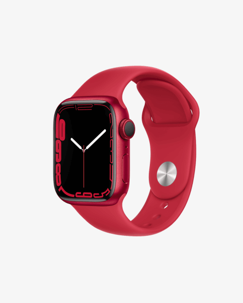 Apple Watch Series 7 | 41mm | Aluminium Case Rood | Rood sportbandje | GPS | WiFi + 4G