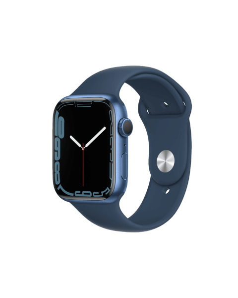 Refurbished Apple Watch Series 7 | 45mm | Aluminium Case Abyss Blauw | Blauw sportbandje | WiFi