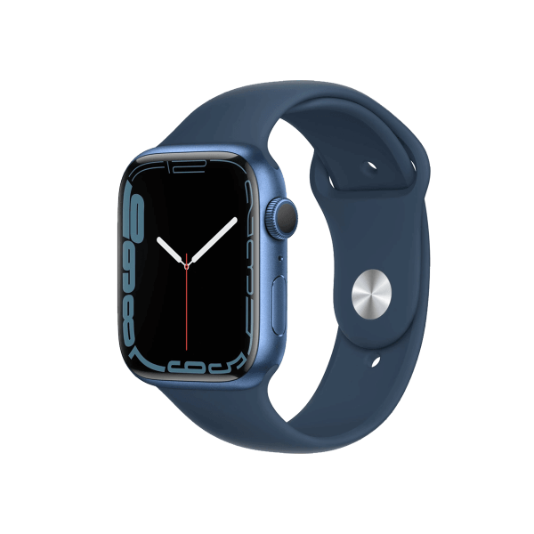 Apple Watch Series 7 | 45mm | Aluminium Case Blauw | Blauw sportbandje | GPS | WiFi