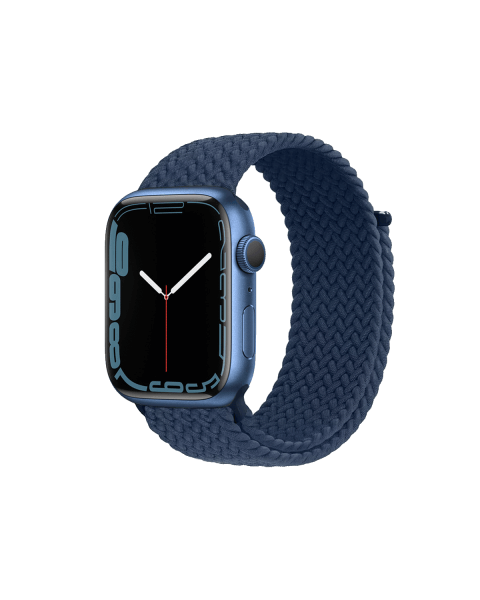 Apple Watch Series 7 | 45mm | Aluminium Case Blauw | Blauw gevlochten Solo Loop | GPS | WiFi