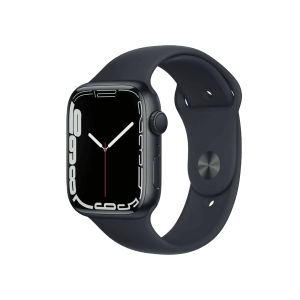 Apple Watch Series 7 | 45mm | Aluminium Case Middernacht Blauw | Blauw sportbandje | GPS | WiFi