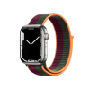 Apple Watch Series 7 | 45mm | Stainless Steel Case Zilver | Donker Kers/Bos Groen sportbandje | GPS | WiFi + 4G