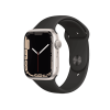 Apple Watch Series 7 | 45mm | Aluminium Case Sterrenlicht Wit | Zwart sportbandje | GPS | WiFi + 4G