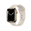 Apple Watch Series 7 | 45mm | Stainless Steel Case Goud | Antique Wit sportbandje | GPS | WiFi + 4G