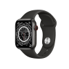 Apple Watch Series 7 | 45mm | Titanium Case Spacezwart | Zwart sportbandje | GPS | WiFi + 4G