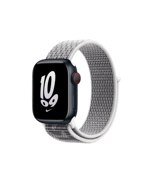 Apple Watch Series 8 | 41mm | Aluminium Case Middernacht Blauw | Nike Sport Loop Summit White | GPS | WiFi