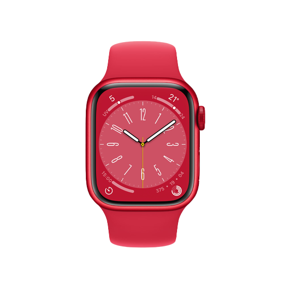 Apple Watch Series 8 | 41mm | Aluminium Case Rood | Rood sportbandje | GPS | WiFi