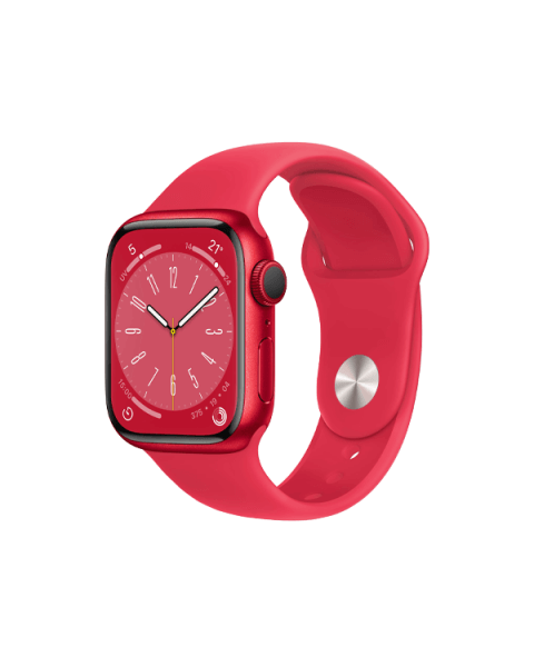 Apple Watch Series 8 | 41mm | Aluminium Case Rood | Rood sportbandje | GPS | WiFi