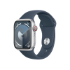 Apple Watch Series 9 | 41mm | Aluminium Case Zilver | Blauw sportbandje S/M | GPS | WiFi + 4G