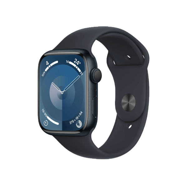 Apple Watch Series 9 | 45mm | Aluminium Case Middernacht | Middernacht sportbandje S/M | GPS | WiFi