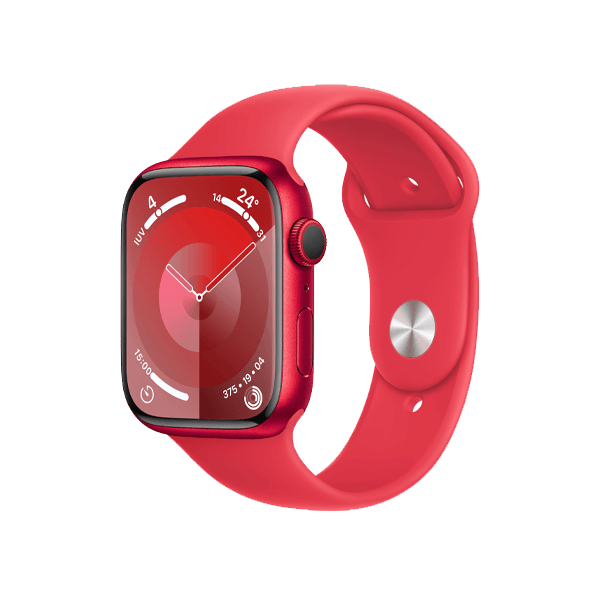 Apple Watch Series 9 | 45mm | Aluminium Case Rood | Rood sportbandje S/M | GPS | WiFi