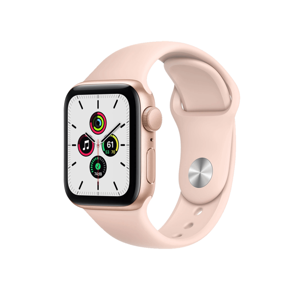 Apple Watch Series SE | 40mm | Aluminium Case Goud | Roze sportbandje | GPS | WiFi