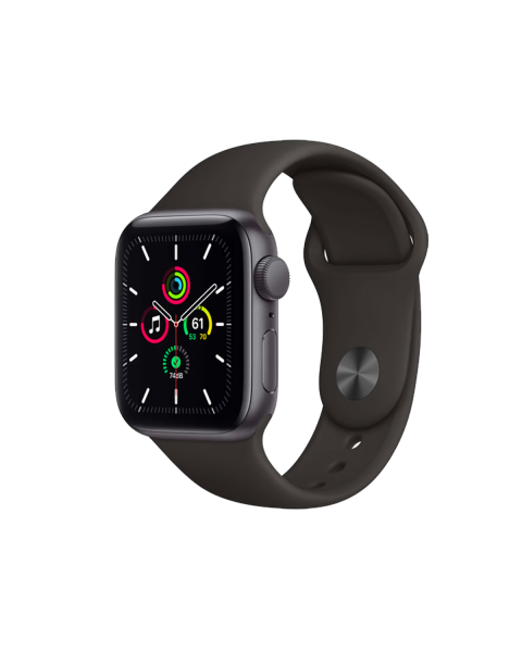 Refurbished Apple Watch Series SE | 40mm | Aluminium Case Spacegrijs | Zwart sportbandje | GPS | WiFi