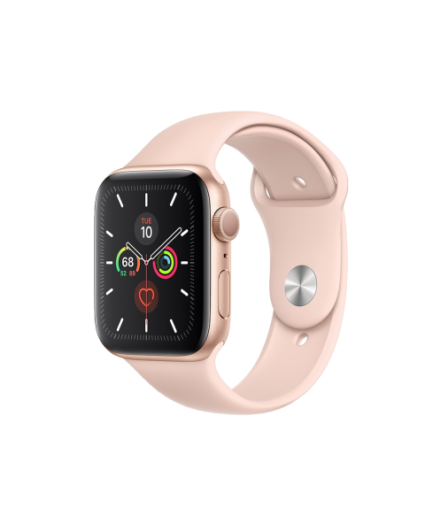Apple Watch Series 5 | 40mm | Aluminium Case Goud | Roze sportbandje | GPS | WiFi + 4G