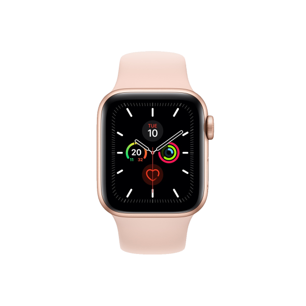 Apple Watch Series 5 | 40mm | Aluminium Case Goud | Roze sportbandje | GPS | WiFi