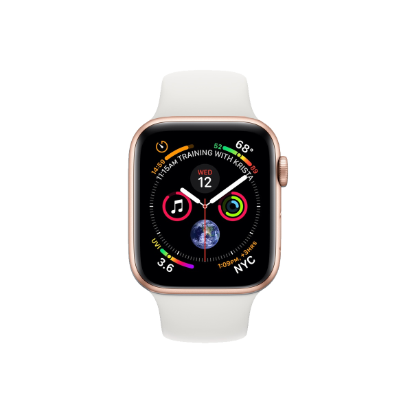 Apple Watch Series 4 | 40mm | Aluminium Case Goud | Wit sportbandje | GPS | WiFi + 4G