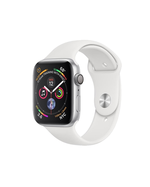 Refurbished Apple Watch Series 4 | 40mm | Aluminium Case Zilver | Wit sportbandje | GPS | WiFi