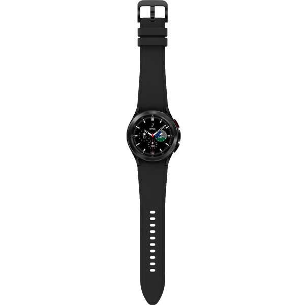 Galaxy Watch4 Classic | 42mm | Stainless Steel Case Zwart | Zwart sportbandje | GPS | WiFi + 4G