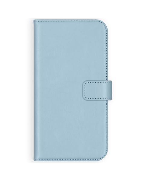Selencia Echt Lederen Bookcase iPhone 11 - Lichtblauw / Hellblau / Light Blue