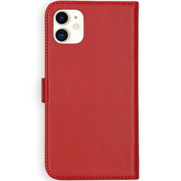 Selencia Echt Lederen Bookcase iPhone 11 - Rood / Rot / Red