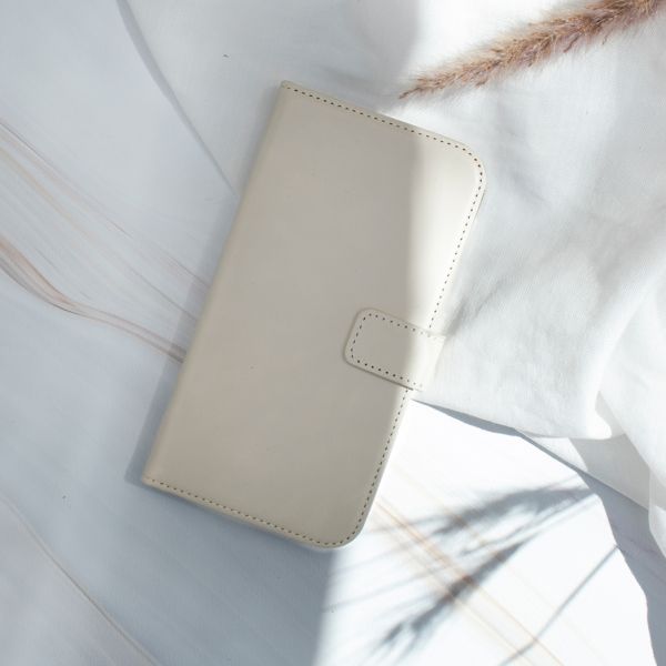 Selencia Echt Lederen Bookcase iPhone 11 - Lichtgrijs / Hellgrau    / Light Gray