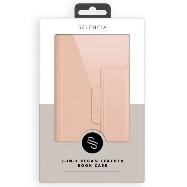 Selencia 2-in-1 Uitneembare Vegan Lederen Bookcase iPhone 11 - Roze / Rosa / Pink