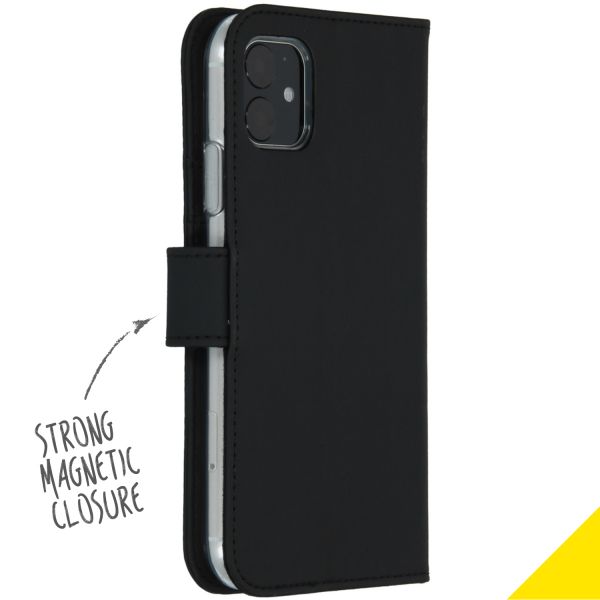 Accezz Wallet Softcase Bookcase iPhone 11 - Zwart / Schwarz / Black