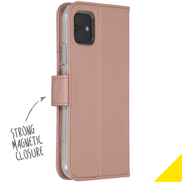 Accezz Wallet Softcase Bookcase iPhone 11 - Rosé Goud / Roségold