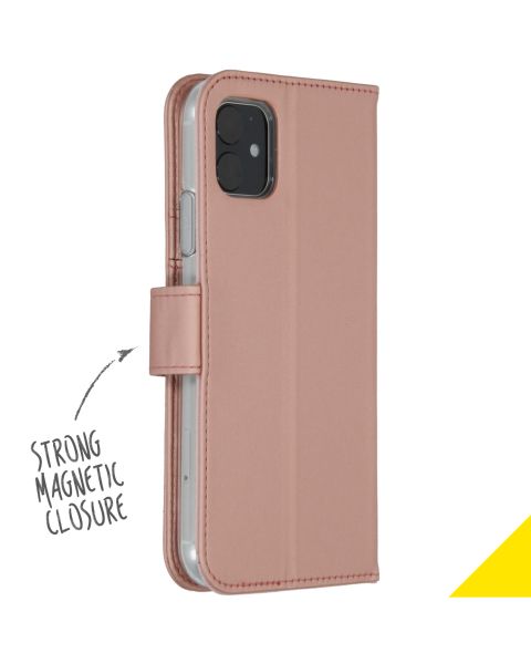Accezz Wallet Softcase Bookcase iPhone 11 - Rosé Goud / Roségold