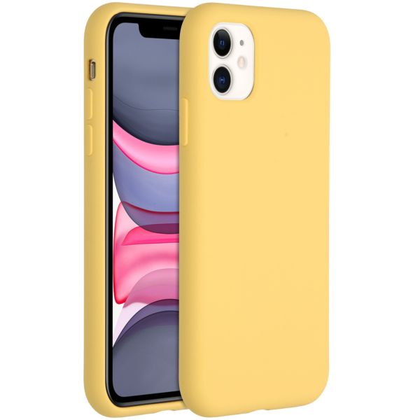 Liquid Silicone Backcover iPhone 11 - Yellow - Geel / Yellow