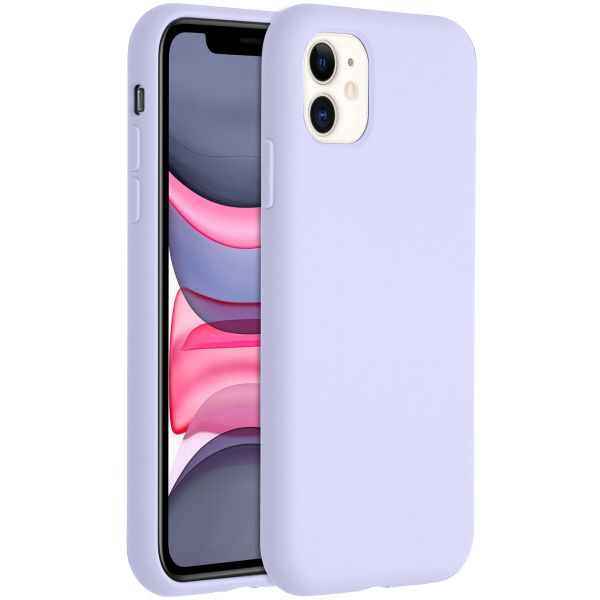 Accezz Liquid Silicone Backcover iPhone 11 - Paars / Violett  / Purple
