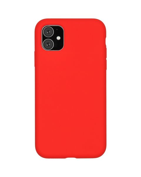 Accezz Liquid Silicone Backcover iPhone 11 - Rood / Rot / Red