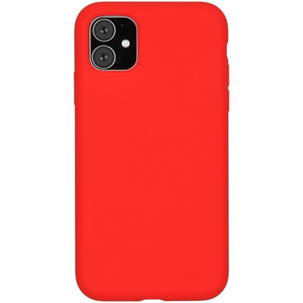 Accezz Liquid Silicone Backcover iPhone 11 - Rood / Rot / Red