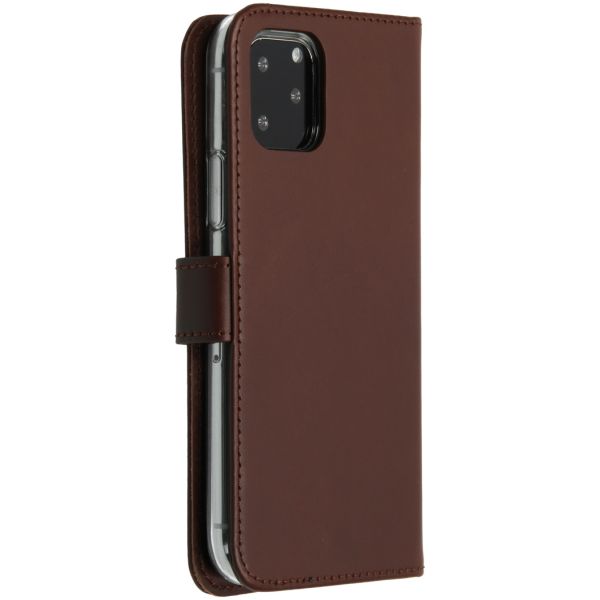 Selencia Echt Lederen Bookcase iPhone 11 Pro - Bruin / Braun  / Brown
