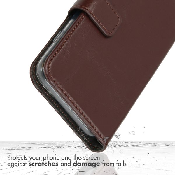 Selencia Echt Lederen Bookcase iPhone 11 Pro - Bruin / Braun  / Brown