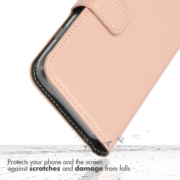 Selencia Echt Lederen Bookcase iPhone 11 Pro - Roze / Rosa / Pink