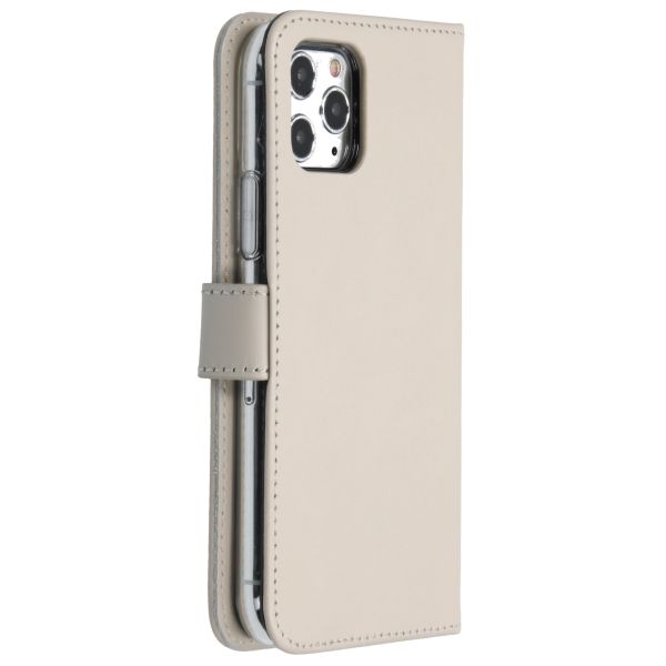 Selencia Echt Lederen Bookcase iPhone 11 Pro - Lichtgrijs / Hellgrau    / Light Gray