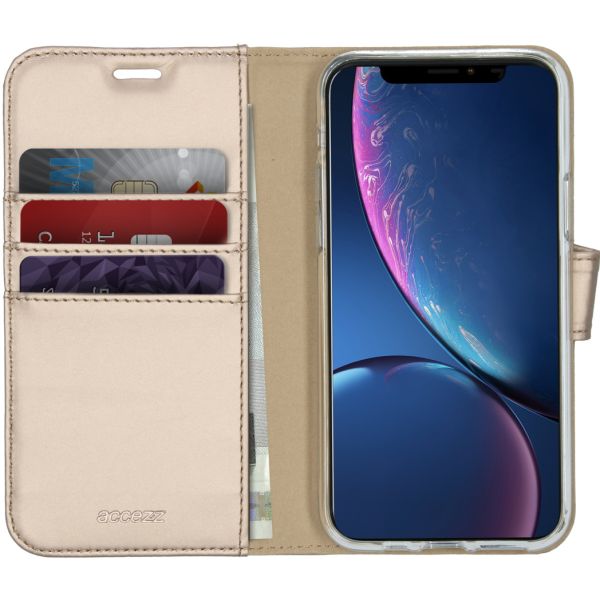 Accezz Wallet Softcase Bookcase iPhone 11 Pro - Goud / Gold