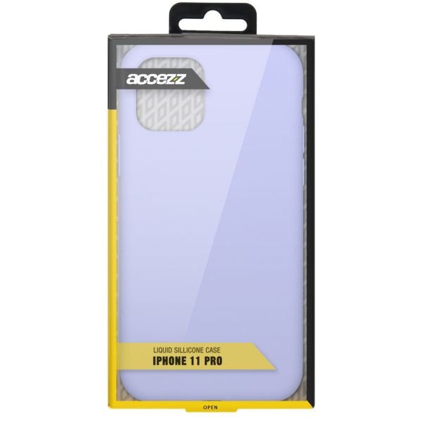 Accezz Liquid Silicone Backcover iPhone 11 Pro - Paars / Violett  / Purple