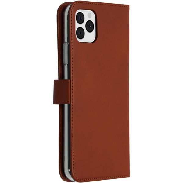 Selencia Echt Lederen Bookcase iPhone 11 Pro Max - Lichtbruin / Hellbraun  / Light Brown