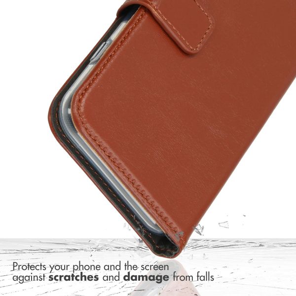 Selencia Echt Lederen Bookcase iPhone 11 Pro Max - Lichtbruin / Hellbraun  / Light Brown