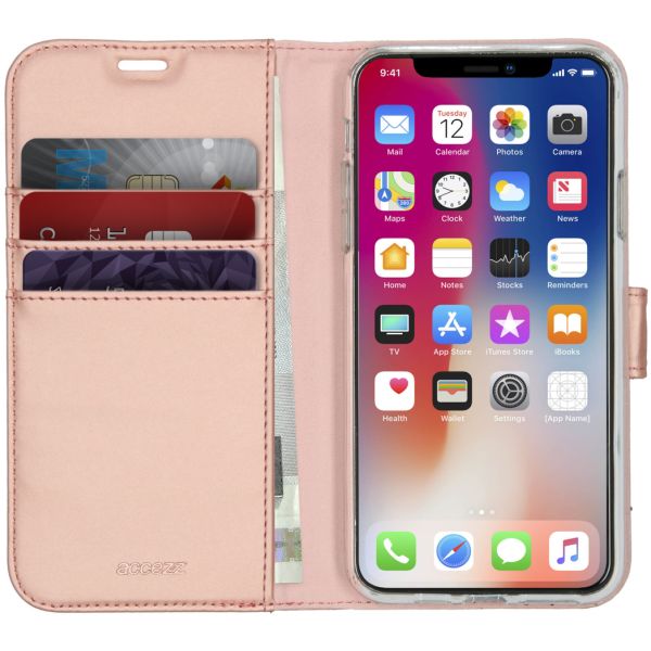 Accezz Wallet Softcase Bookcase iPhone 11 Pro Max - Rosé Goud / Roségold