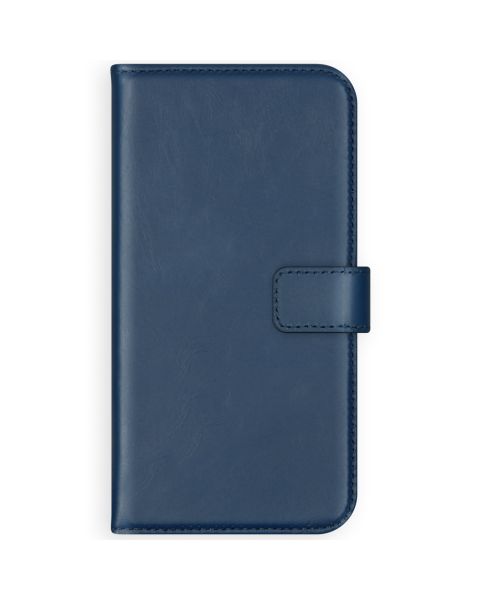 Selencia Echt Lederen Bookcase iPhone 12 Mini - Blauw / Blau / Blue
