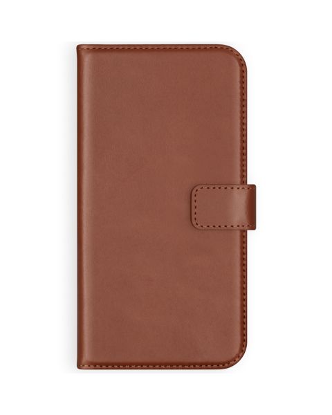 Selencia Echt Lederen Bookcase iPhone 12 (Pro) - Lichtbruin / Hellbraun  / Light Brown