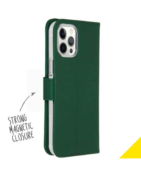 Accezz Wallet Softcase Bookcase iPhone 12 Pro Max - Groen / Grün  / Green