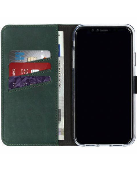 Selencia Echt Lederen Bookcase iPhone Xr