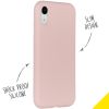 Accezz Liquid Silicone Backcover iPhone Xr - Roze / Rosa / Pink
