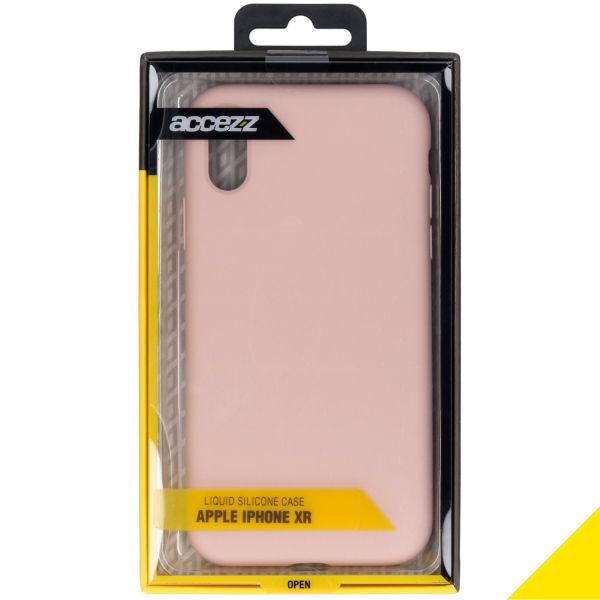 Accezz Liquid Silicone Backcover iPhone Xr - Roze / Rosa / Pink
